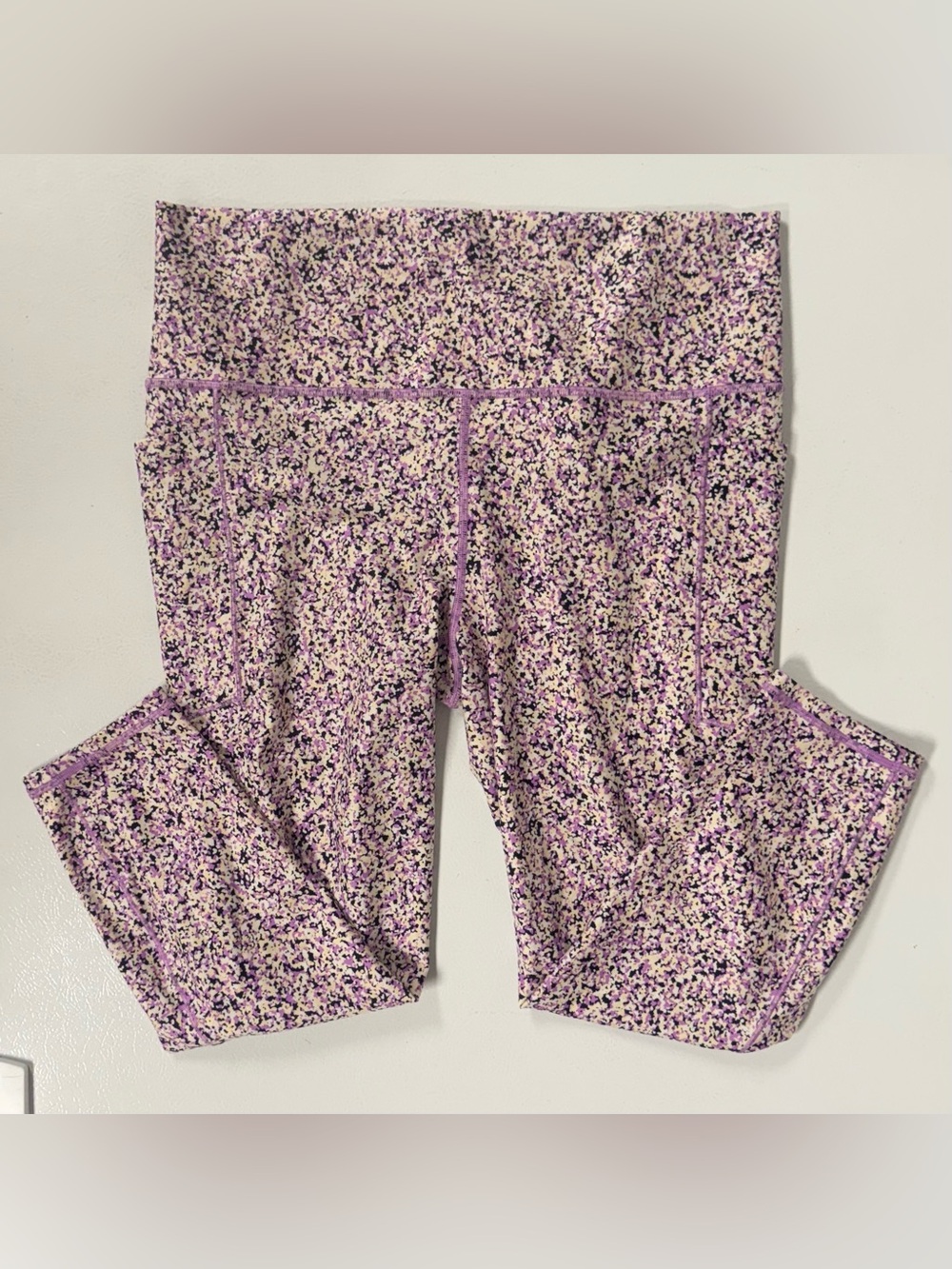 Athleta Purple Multi Floral-Print Leggings